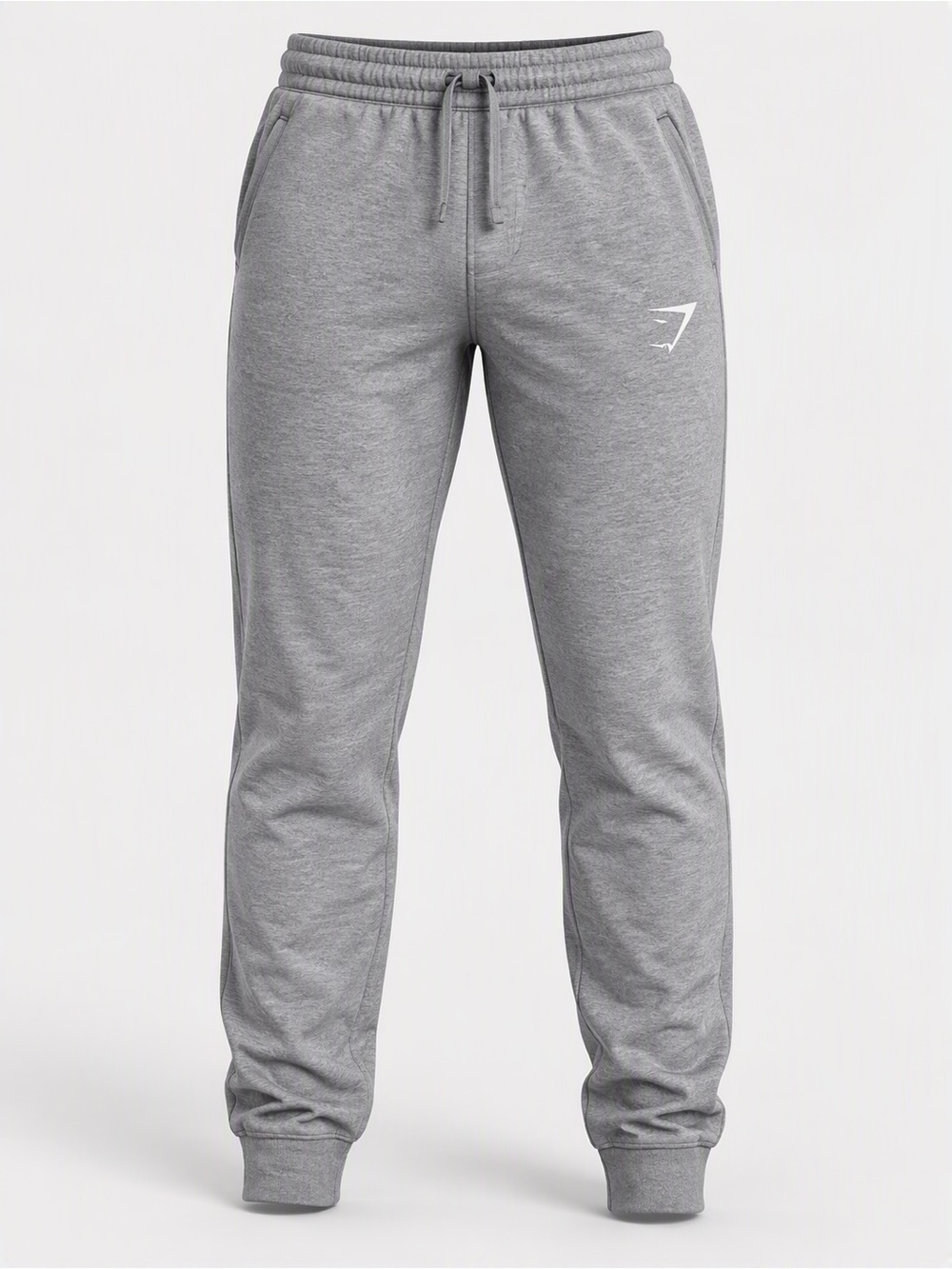 Gymshark Light Gray Athletic Joggers with Drawcord